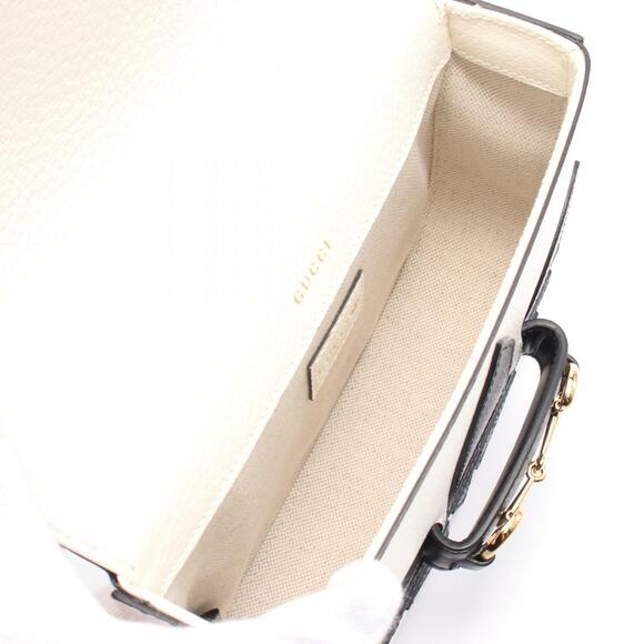 Gucci adidas Horsebit Leather Shoulder Bag White Black - Picture 2 of 4